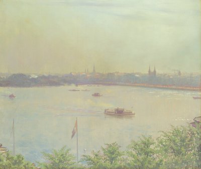 View of the Inner Alster Lake, 1894 by Laurits Regner Tuxen